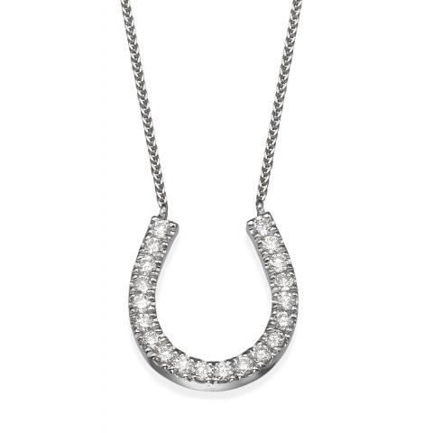 hoof diamond pendant