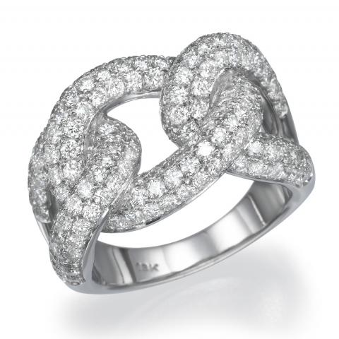 Chain diamond ring