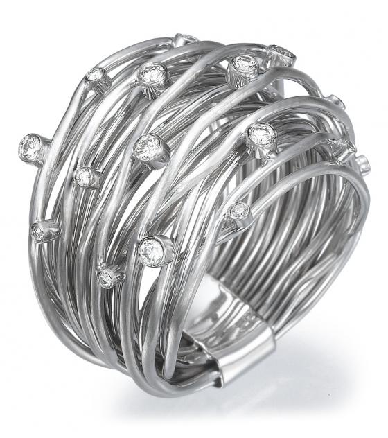 wire diamond ring white