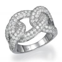 Chain diamond ring