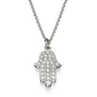 Hamsa diamond pendant
